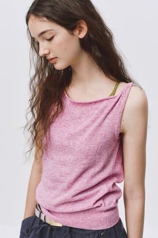 Simple Project Knotted Top-Plum Pink