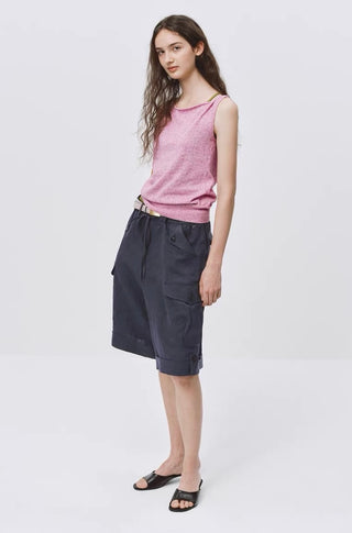 Simple Project Knotted Top-Plum Pink