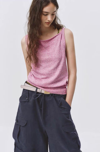 Simple Project Knotted Top-Plum Pink