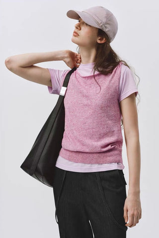 Simple Project Knotted Top-Plum Pink
