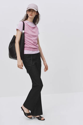 Simple Project Knotted Top-Plum Pink