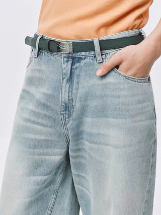 Simple Project Light Blue Denim Shorts