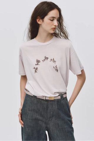 Simple Project Brass Buckle Belt-Pink