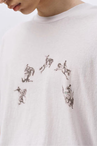 Simple Project Horse Racing T-shirt-Pale Pink