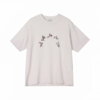 Simple Project Horse Racing T-shirt-Pale Pink