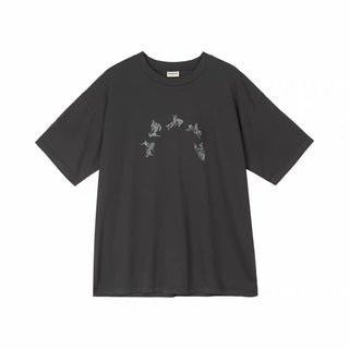 Simple Project Horse Racing T-shirt-Gray