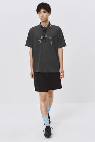 Simple Project Horse Racing T-shirt-Gray