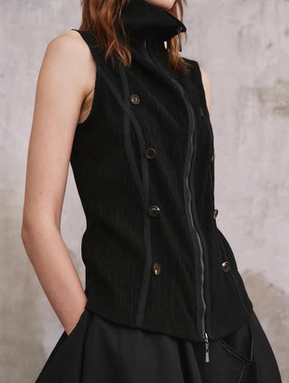 ILNya Napoleon Button Vest