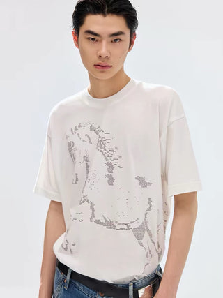 Simple Project Abstract Horse Silhouette Tee