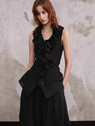 ILNya Ruffled Corset Top