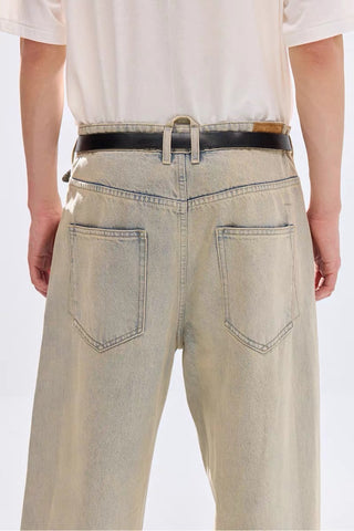 Simple Project Khaki Washed Jeans
