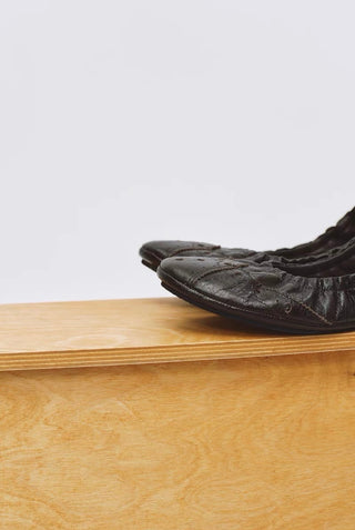 Simple Project Brogue Ballet Flats-Bark Brown