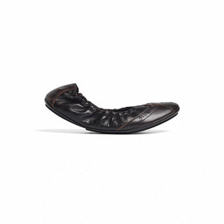 Simple Project Brogue Ballet Flats-Bark Brown