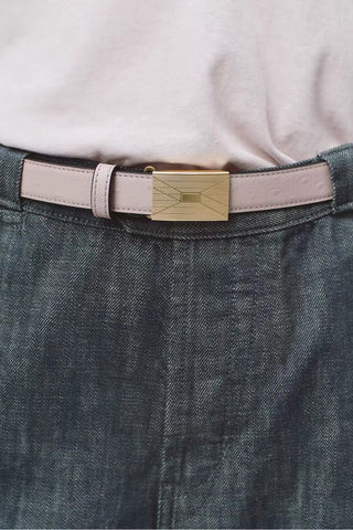 Simple Project Brass Buckle Belt-Pink