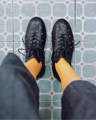 Simple Project Riding Leather Shoes-Black