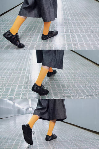 Simple Project Riding Leather Shoes-Black