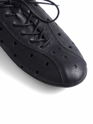 Simple Project Riding Leather Shoes-Black