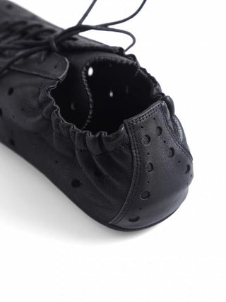 Simple Project Riding Leather Shoes-Black