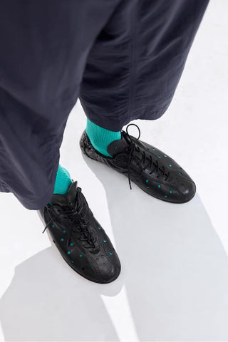 Simple Project Riding Leather Shoes-Black