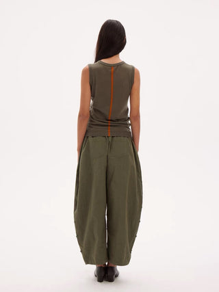597c Army Green Knit Tank Top