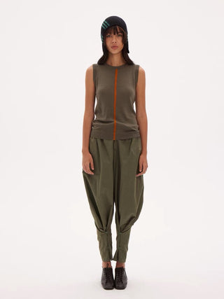 597c Army Green Knit Tank Top