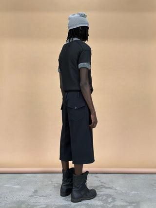 KILLWHY Air Layer Cropped Trousers-Black