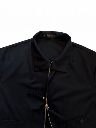 Conchoboe Shawl Shirt-Navy