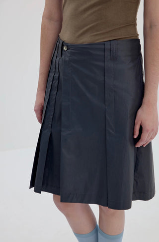 Simple Project Coated Skirt-Mermaid Gray