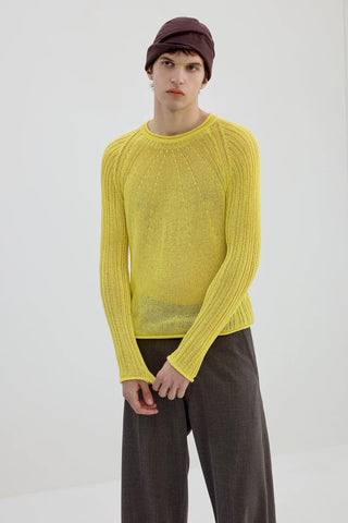 Simple Project Washi Knit Jumper-Yolk Yellow