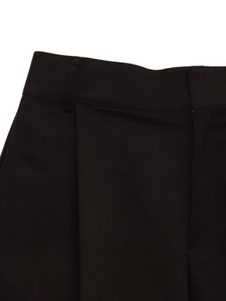 6CRAYON Retro Black Pleated Wide-Leg Trousers