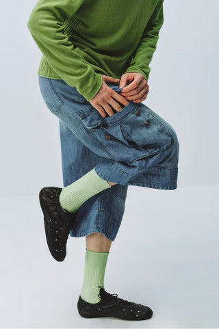 Simple Project Linen Cargo Shorts