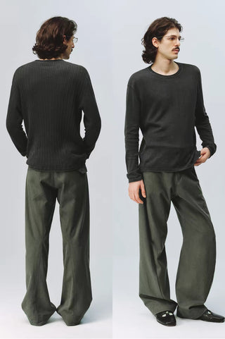 Simple Project Linen Crewneck Knit Top