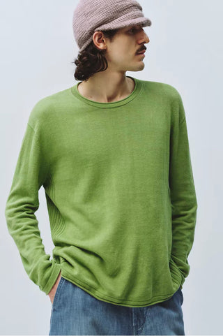 Simple Project Linen Crewneck Knit Top