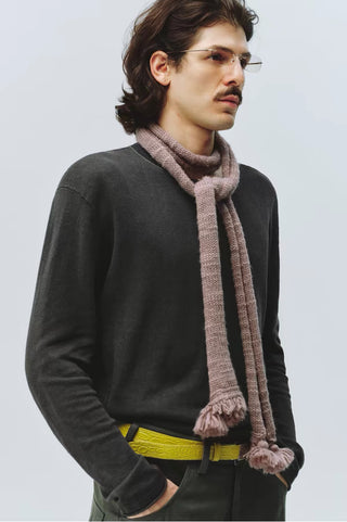 Simple Project Linen Crewneck Knit Top