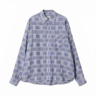 Simple Project Gauze Fringe Plaid Shirt