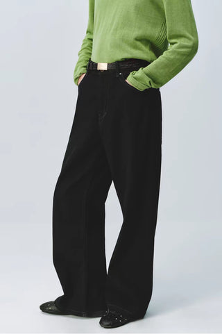 Simple Project Black Straight Leg Jeans