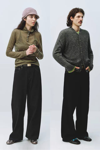 Simple Project Black Straight Leg Jeans