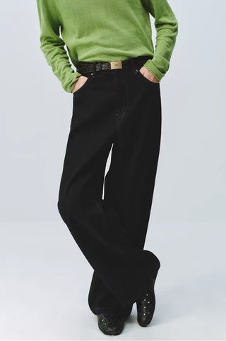 Simple Project Black Straight Leg Jeans