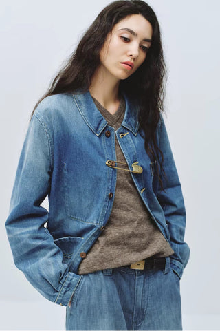 Simple Project French Workwear Denim Jacket