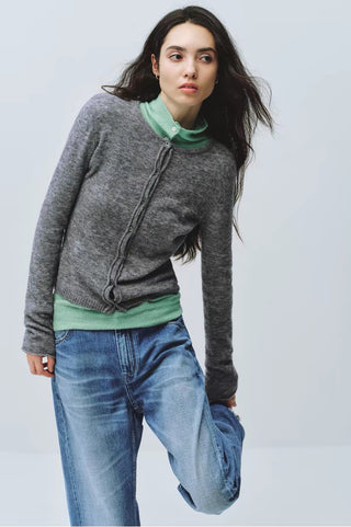Simple Project Merino Wool Slim-Fit Cardigan