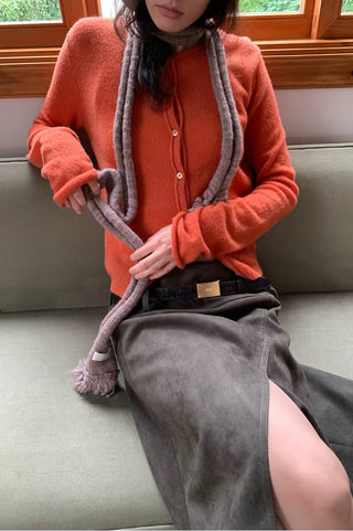 Simple Project Merino Wool Slim-Fit Cardigan