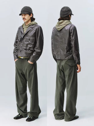 Simple Project Coated Short Jacket