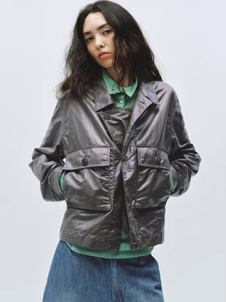 Simple Project Coated Short Jacket