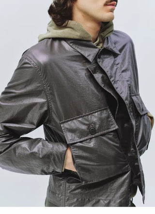 Simple Project Coated Short Jacket