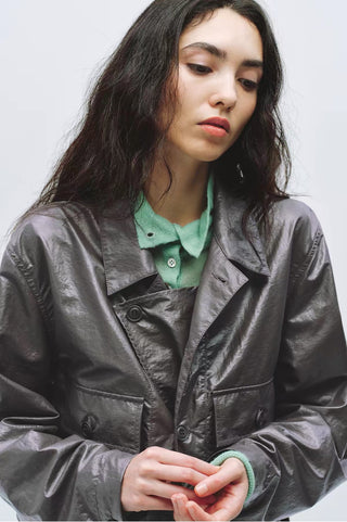 Simple Project Coated Short Jacket