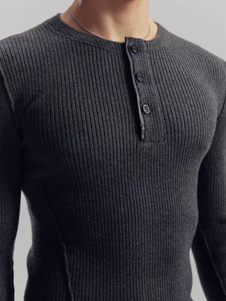 NFAI Wool Henley Long Sleeve Top