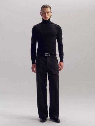 NFAI Wool Single-Pocket Trousers