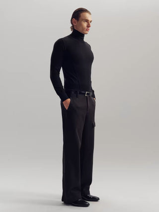 NFAI Wool Single-Pocket Trousers