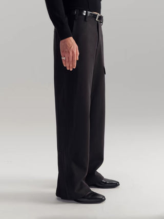 NFAI Wool Single-Pocket Trousers