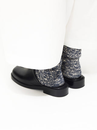 6CRAYON Tabi Mule Slides-Black